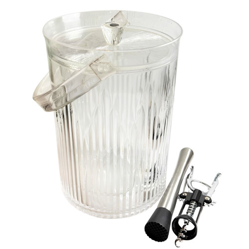 Vintage acrylic ice bucket - acrylic,